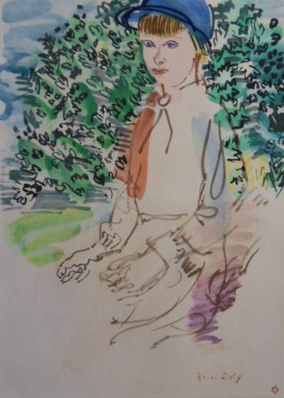 Raoul DUFY (d’après) - Petite fille à cheval, Lithographie signée 2