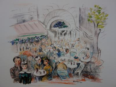 Moise KISLING - Paris - Café des Sirènes, Lithographie, signée 2