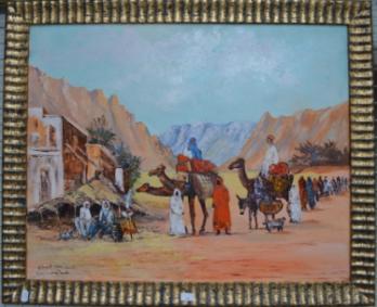 Constantin MANET - Famille nomade en Tunisie, Huile sur toile 2