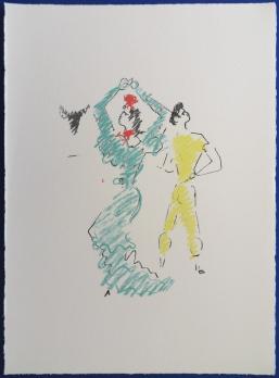 Jean COCTEAU - Danseuse de Flamenco, Lithographie 2