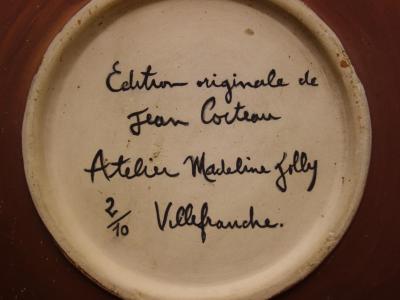 Jean COCTEAU - Jeune-fille à l’oeil, Céramique originale signée (5 exemplaires) 2