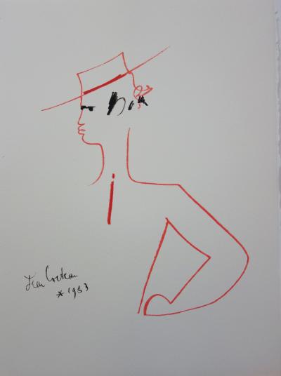 Jean COCTEAU : Profil espagnol, 1965 - Lithographie signée 2