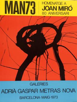 Joan MIRÓ - Man73, 1973, Affiche tirée en lithographie sur papier 2