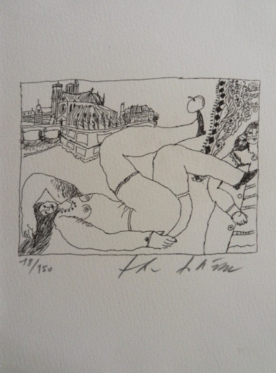 Théo TOBIASSE - La Pomme de Notre Dame, Gravure originale signée 2