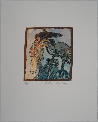 Theo TOBIASSE - Femme effleurée, coupole du ciel, Lithographie originale signée 2