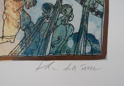 Theo TOBIASSE - Femme effleurée, coupole du ciel, Lithographie originale signée 2