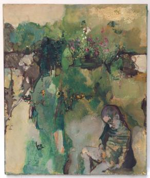 Philippe CARA COSTEA - L’enfant dans le jardin, 1967, Huile sur toile 2