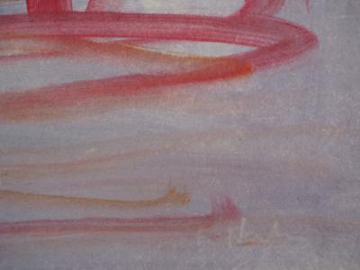 Ervin NEUHAUS : Ondes colorées, Gouache originale signée 2