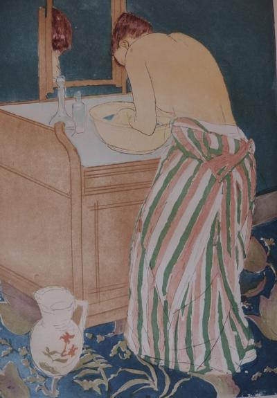 Mary CASSATT - Femme à sa toilette, Gravure originale signée 2