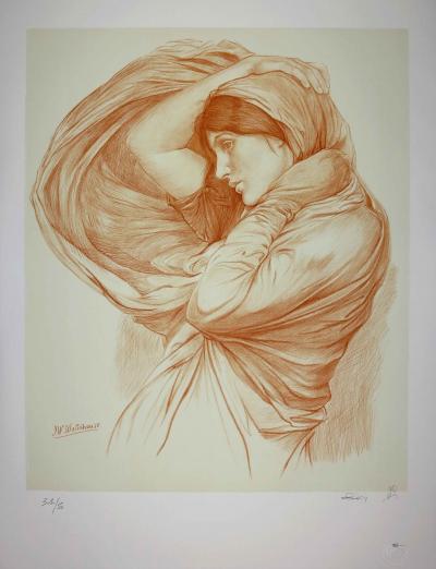 John William WATERHOUSE (1849-1917) - La Fille du Vent, 1904, LITHOGRAPHIE NUMEROTEE 2