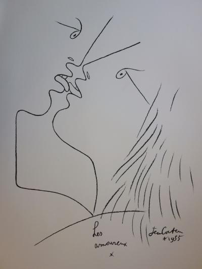 Jean COCTEAU - Les amoureux, 1975, Lithographie, signée 2