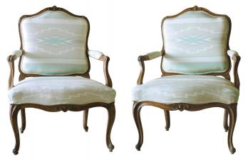 Paire de fauteuils à la Reine estampille CRESSON, époque XVIIIe 2