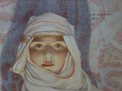 Louis Auguste Girardot - Femme du Riff, Lithographie originale  signée 2