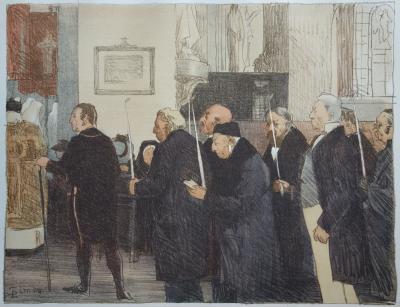 Lucien Simon -  Les Marguilliers, 1897 - Lithographie originale signée 2