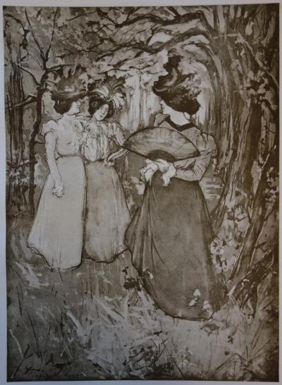 Manuel ROBBE - Menuet d’automne, 1897 - Lithographie signée 2
