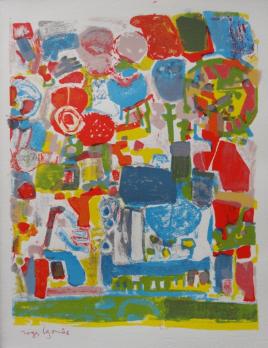 Roger BEZOMBES - Jardin des couleurs, 1963, Lithographie signée 2