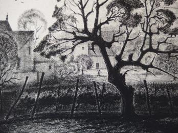 Jean-Marie ESTHEBE - L’arbre-mémoire du village, Gravure originale signée 2