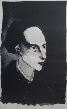 François HEAULMÉ - Portrait d’un jeune homme, Lithographie originale signée 2