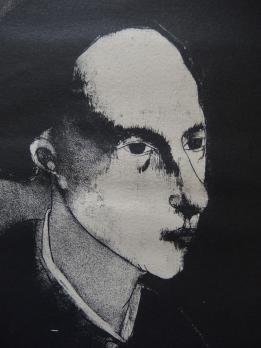 François HEAULMÉ - Portrait d’un jeune homme, Lithographie originale signée 2