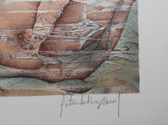 Patrick BRISSAUD - Porte des sables, Lithographie originale signée 2