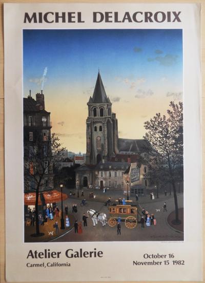 Michel DELACROIX - Paris - Saint Germain des Prés, Lithographie originale signée 2