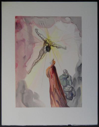 Salvador DALI -  Apparition du Christ, 1961, Bois gravé original 2