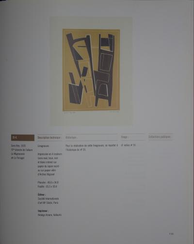 Alberto MAGNELLI, La Ferrage VI, 1970 - Hand signed linocut 2