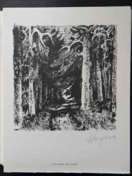 Jean AUJAME - Allée en Forêt, 1961 - Héliogravure signée 2