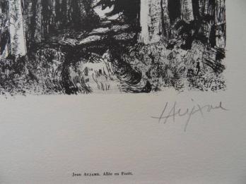 Jean AUJAME - Allée en Forêt, 1961 - Héliogravure signée 2