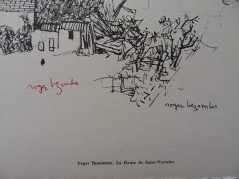 Roger BEZOMBES - La Route de Saint-Nectaire, 1961, Héliogravure signée 2