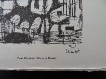 Paul CHARLOT - Arbres à Cheney, 1961, Héliogravure signée 2
