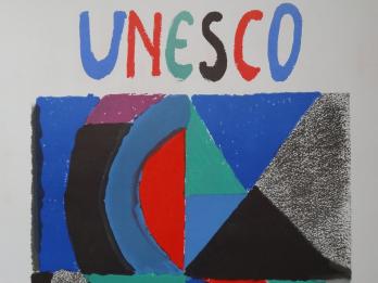 Sonia DELAUNAY - UNESCO, Année internationale de la femme, Lithographie originale signée 2
