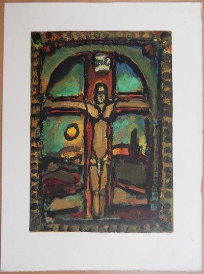 Georges ROUAULT - Crucifixion, Bois gravé et gaufrage 2