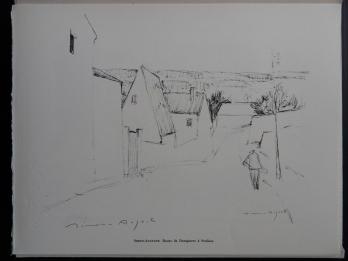 Simon-AUGUSTE - Route de Dampierre à Senlisse, 1961, Héliogravure signée 2