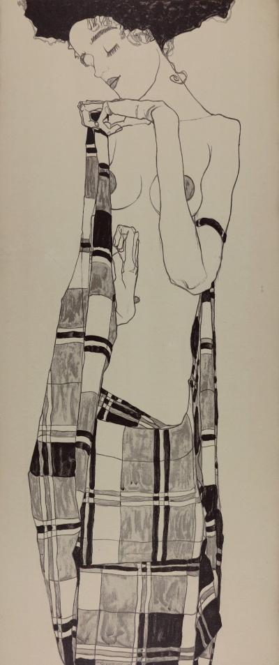 Egon SCHIELE (d’après) - Portrait de Gerti - Lithographie n° 40/40 2