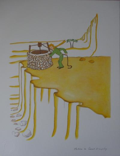 Antoine de SAINT-EXUPÉRY (d’après) - Un puits dans le désert, Lithographie signée 2