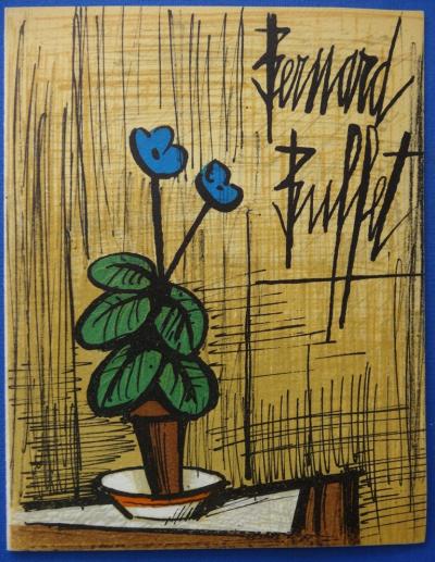 Bernard BUFFET - Petite primevère bleue, 1980, Lithographie signée 2