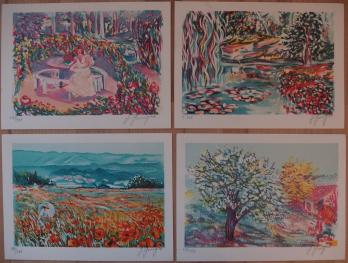 Jacqueline GOUGIS - Hommage à Monet et aux impressionnistes, 8 lithographies 2