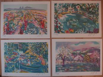 Jacqueline GOUGIS - Hommage à Monet et aux impressionnistes, 8 lithographies 2