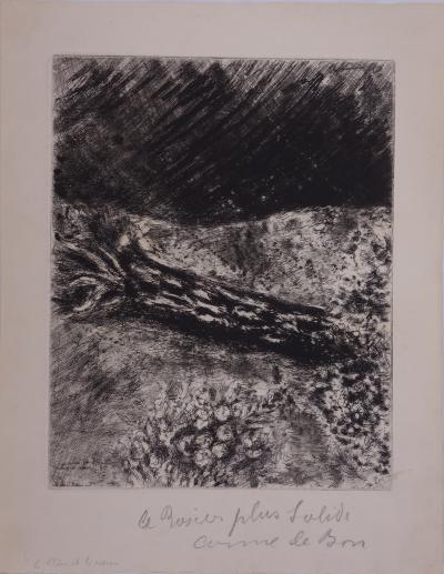 Marc CHAGALL  - Le chêne et le roseau, 1952, Gravure originale signée 2