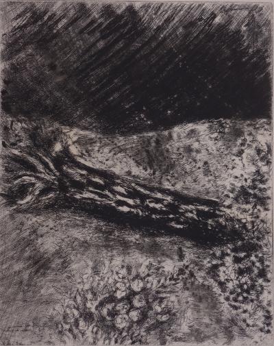 Marc CHAGALL  - Le chêne et le roseau, 1952, Gravure originale signée 2
