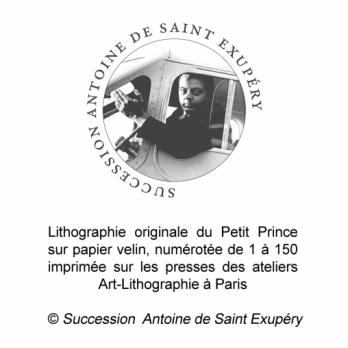 Antoine de SAINT-EXUPERY (d’après) - Le Petit Prince et le serpent, Lithographie 2