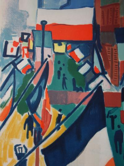 Raoul DUFY - Le défilé du 14 Juilllet, Vers 1957, Lithographie signée 2