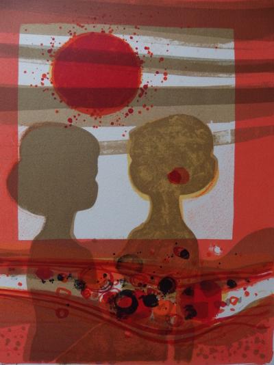 Frédéric MENGUY - Deux femmes au soleil, Lithographie originale 2