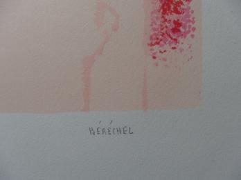 Claudine BERECHEL - Jeune fille rousse, Lithographie originale 2