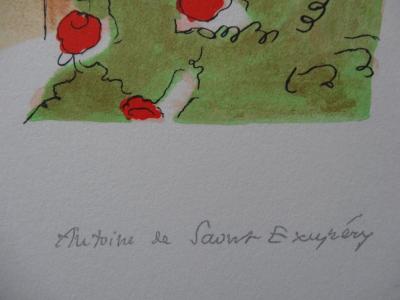 Antoine de SAINT-EXUPÉRY (d’après) - Je connais une fleur, Lithographie signée 2