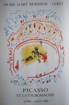 Pablo PICASSO (d’après) - La tauromachie, Affiche Lithographie 1982 2