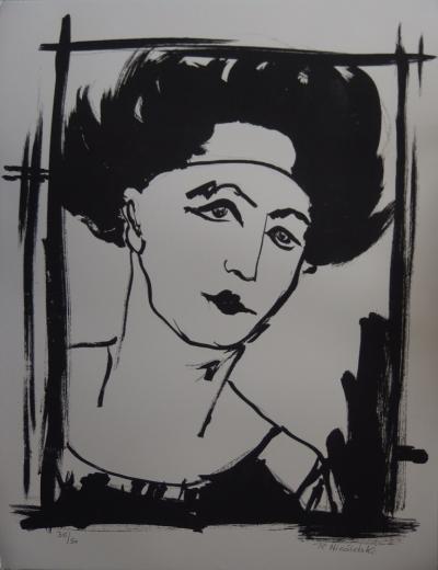 Robert NICOÏDSKI - Jeune femme dans le miroir, Lithographie originale 2