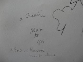 Jean COCTEAU - Portrait de Charlie Chaplin, Lithographie signée 2