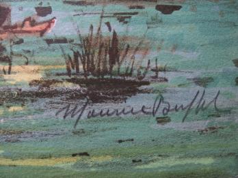 Maurice BUFFET - Les îles à Venise, lithographie originale signée 2